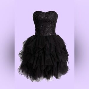 Black Small Retro Prom Dress